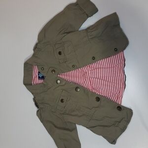 5/$30 OLD NAVY khakhi lined Snap Button Cargo Jacket